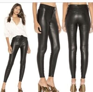 Free People Black Leather Detail